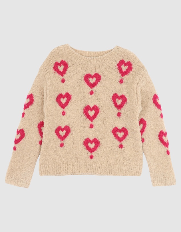 Bebe by Minihaha - Girls Hearts Jumper 3-7 Yrs