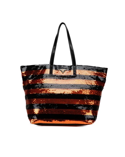 Pre-Loved by Azura Reborn - Pre-Loved Satin Sequin Stripes Tote