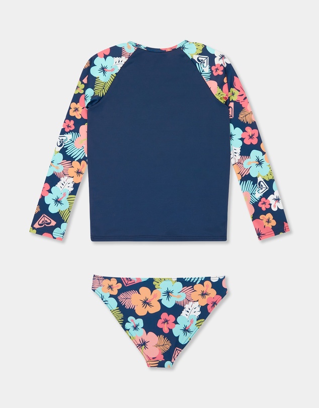 Roxy - Girls 2 to 7 Morning Flower Lycra Set Rash Vest