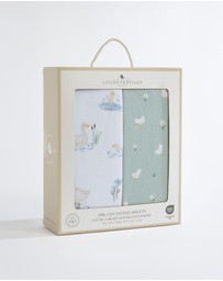Living Textiles - 2 Pack Organic Cot Fitted Sheet - Goosey Goosey