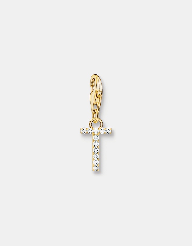 THOMAS SABO - Charm Pendant Letter T Gold Plated