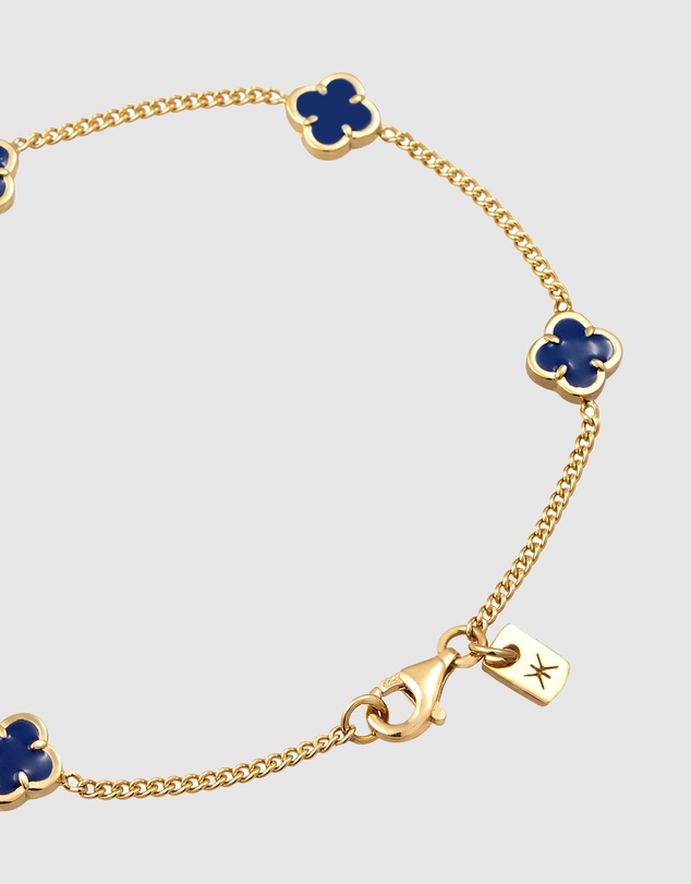 Kuzzoi - ICONIC EXCLUSIVE - Cloverleaf Bracelet in Gold-Plated 925 Sterling Silver
