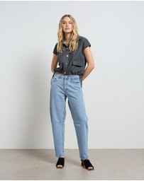 DRICOPER DENIM - Chloe Mid Rise Barrel Jeans