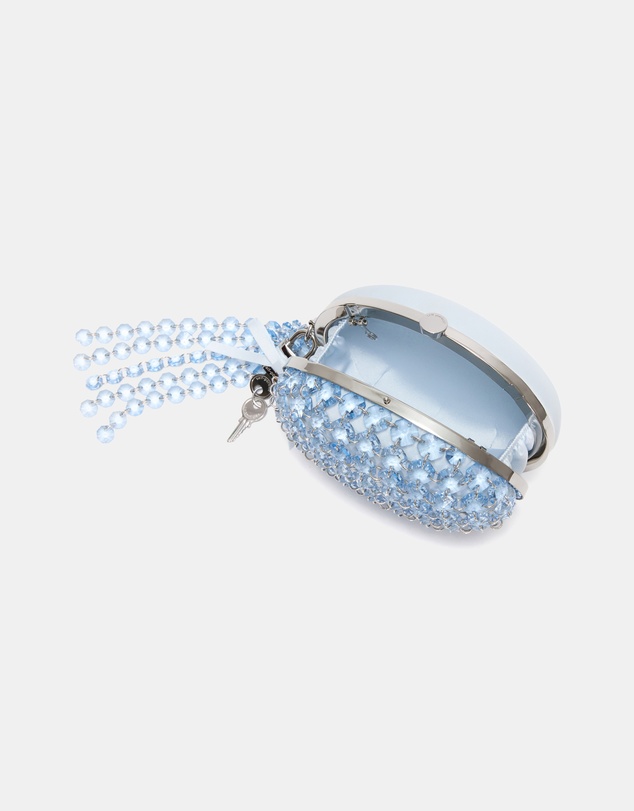 Self Portrait - Oval Crystal Chain Clutch Bag