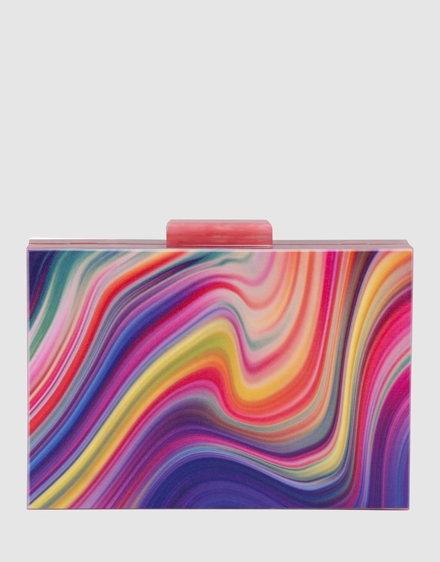 Olga Berg - Dorothy Swirl Print Box Clutch