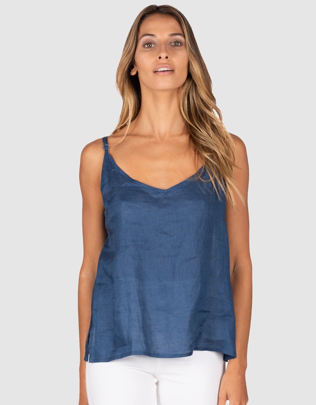 CAMIXA - CAMI-V linen Camisole Top