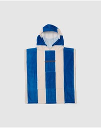 Crywolf - HOODED TOWEL Deep Sea Stripe