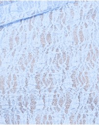 Petal & Pup - Faeriel Off Shoulder Lace Knit Top - Blue