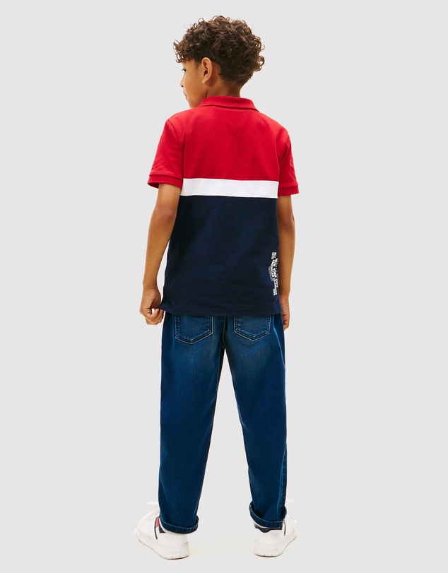 Tommy Hilfiger - Regular Fit Colour-Blocked Pique Polo Shirt - Kids