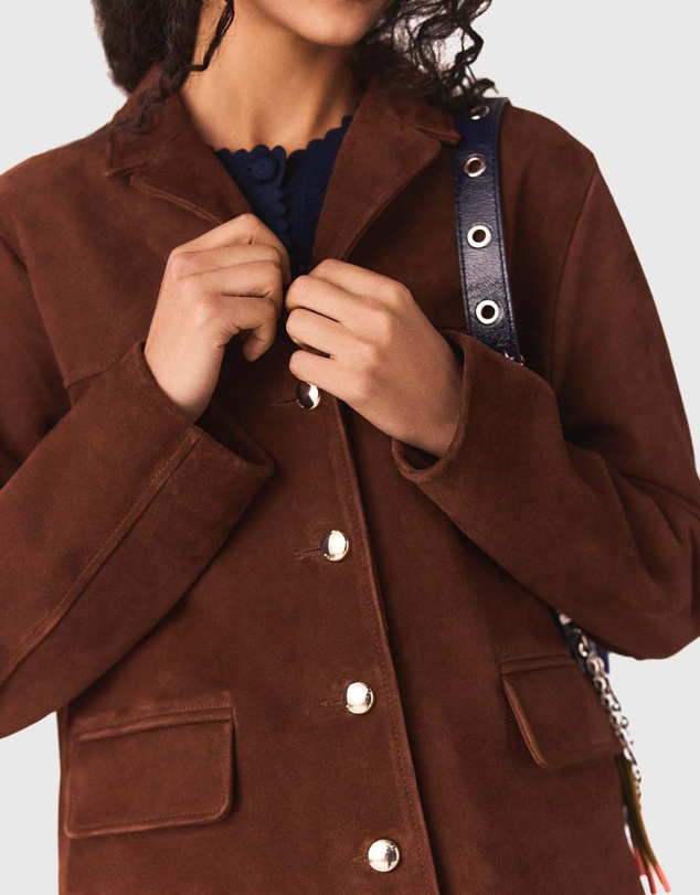 Maje - Vuede Leather Blazer
