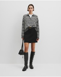 Country Road - Australian Cotton Blend Stripe Knit Polo