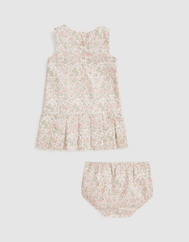 Polo Ralph Lauren - Floral Pleated Corduroy Dress & Bloomer Set - ICONIC EXCLUSIVE - Babies