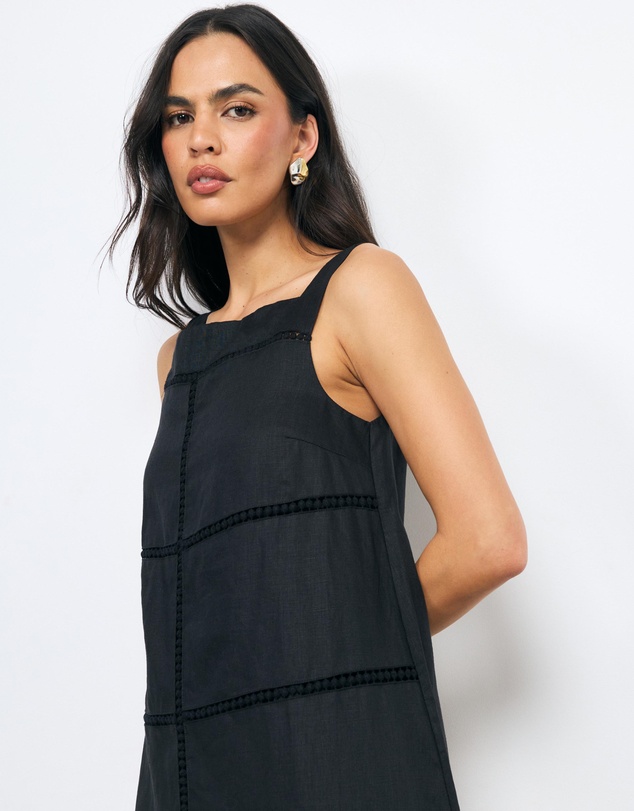 AERE - Tali Panelled Linen Maxi Dress
