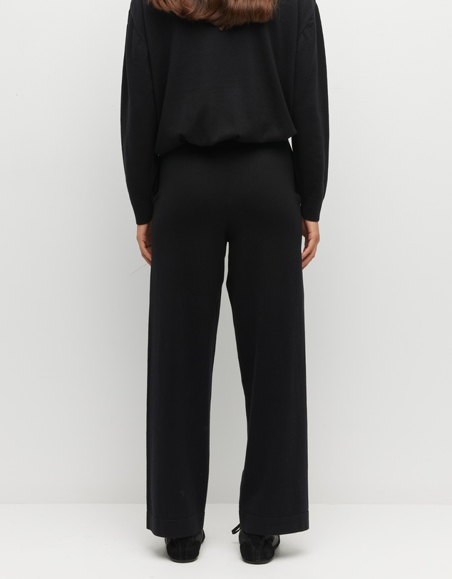 JH Lounge - JHL Wide Trackpant (Cotton Cashmere) Black