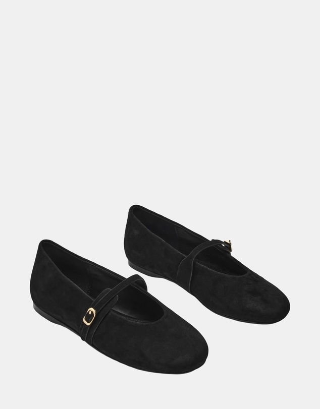Steve Madden - Rejoice Black Suede Flats