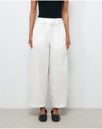AERE - Olyssa Tie Waist Cotton Pants