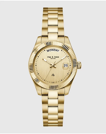 rag & bone - Rag & Bone Lex Gold-Tone Analogue Watch