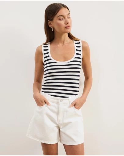 Atmos&Here - Kennedi Stripe Knit Tank