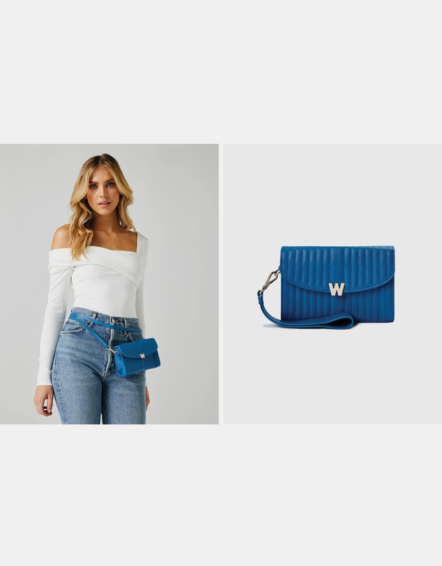 Wolf - Wolf Mimi Crossbody Bag with Wristlet Blue