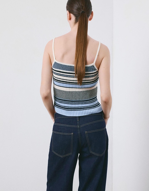 M.N.G - Striped Knitted Fitted Top
