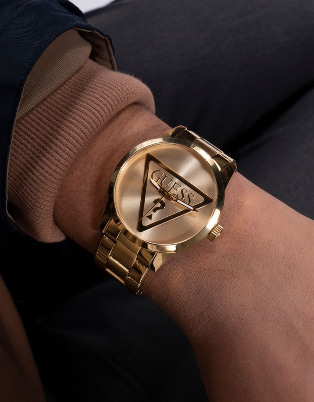 GUESS - Guess triangle 44mm Gold-Tone Analogue Men's Watch
