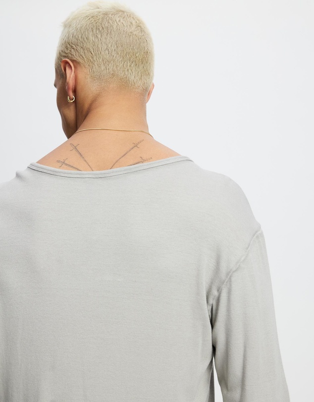 Surrounded By Ghosts - The Gypsum Slim Rib Knit Long Sleeve T-Shirt