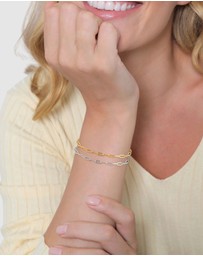 Elli Jewelry - Jewery Set Bracelets Bicolor 925 Sterling Silver