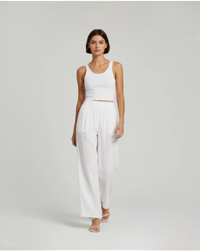 Mossée - Olivia Pleated Wide Leg Pants
