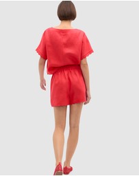 Seed Heritage - Linen Wave Scallop Short