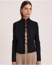 SABA - Karla Wool Fitted Biker Jacket