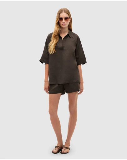 Seed Heritage - Core Linen High Rise Short