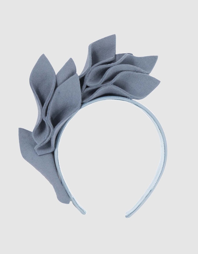 Max Alexander - Felt Blue Winter Racing Fascinator