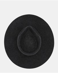 Morgan & Taylor - River Wool Fedora in Charcoal Black