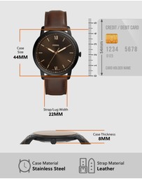 Fossil - The Minimalist 3H Brown Analogue Watch FS5551