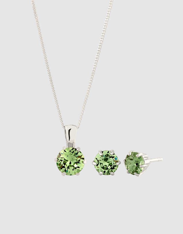 Elli Jewelry - Jewelry Set Crystal 925 Sterling Silver