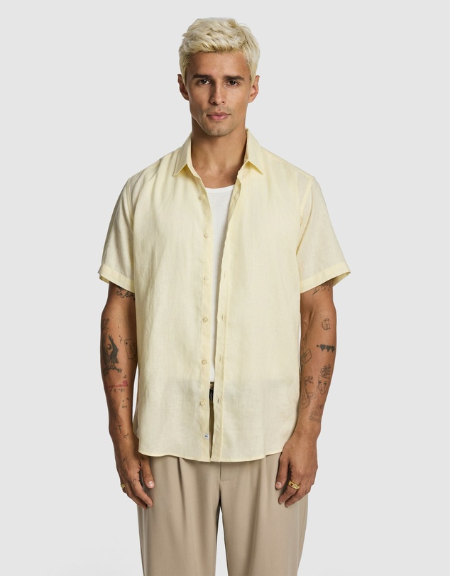 yd. - Lewis Pure Linen Shirt