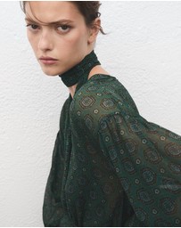 M.N.G - Printed Dress With Foulard