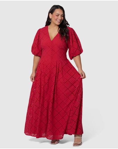 Something 4 Olivia - Sophia Broderie Maxi Dress