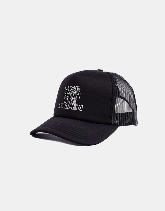 Fallen Footwear - Fallen Footwear Rwtf Hat Flat Visor Printed Logo - Black/White