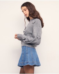 MINKPINK - Vera Floral Applique Knit Jumper