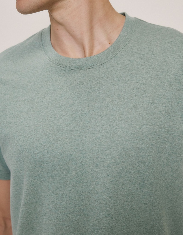 Trenery - Organically Grown Cotton Marle T-shirt in Sage Green