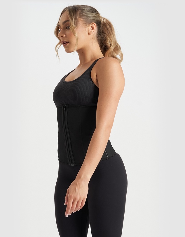 Core Trainer - 9 Flexi Steel Boned Aggressive Zip Waist Trainer