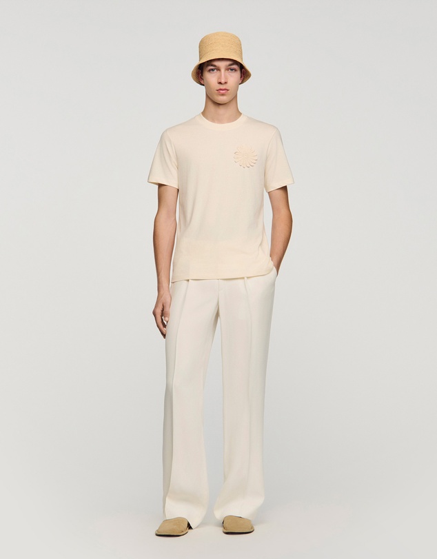 Sandro - Crochet Flower Tee Shirt