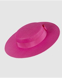 Max Alexander - Fuchsia Boater Hat