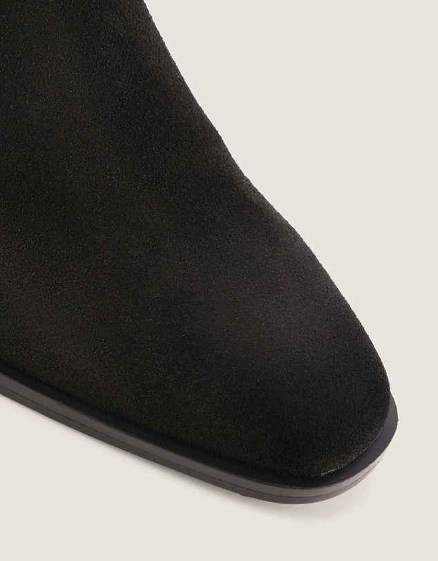 Shelly Shen - Ledger Flat Ankle Boots Black Suede