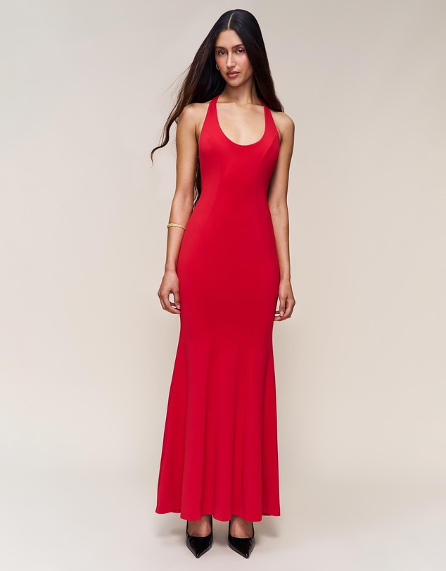 Guizio - Scarf Open Neck Dress