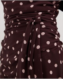 Dazie - The Moment Chiffon Polka Dot Maxi Dress