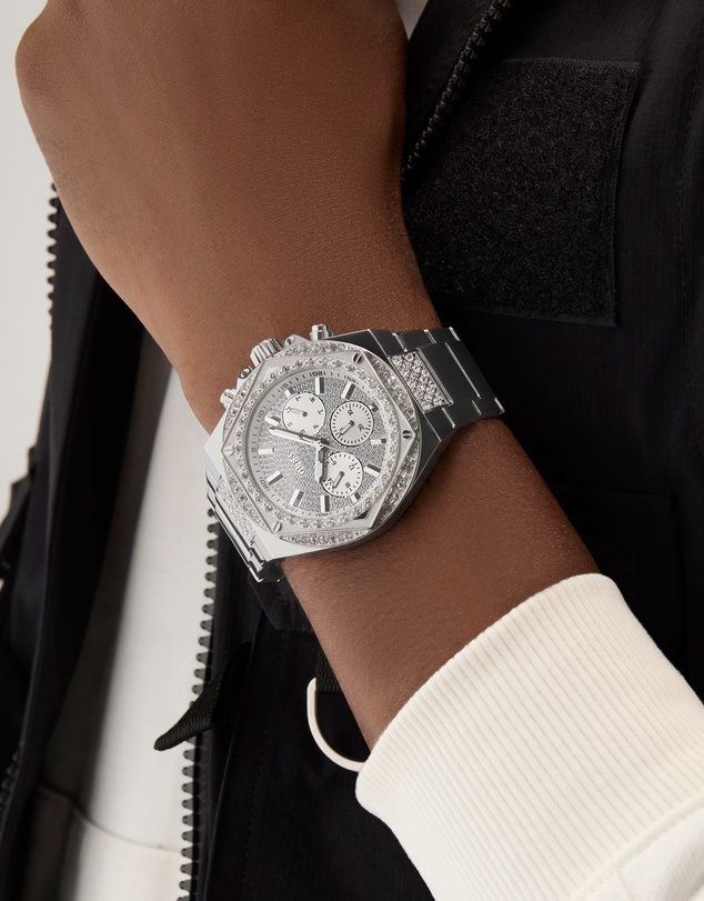 GUESS - GUESS Men's Silver Tone Multi-function Watch