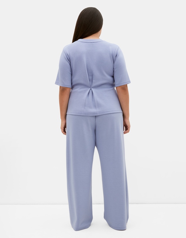 City Chic - Plus size Mae Short Sleeve Top - dusty blue