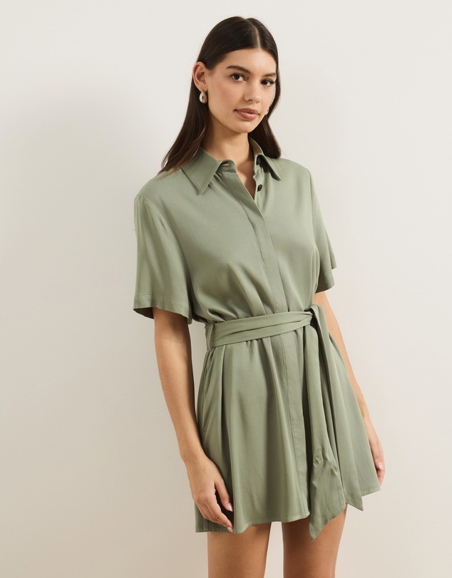 Atmos&Here - Holly Viscose Twill Mini Dress